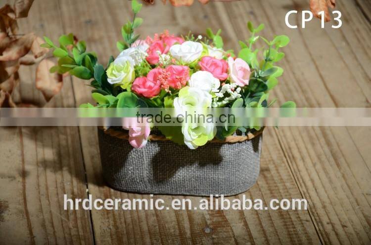 2016 concrete flower plant planter colorful decorative cement flower pot