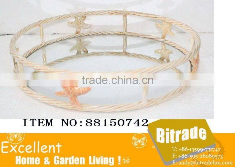 Metal mirror serving tray