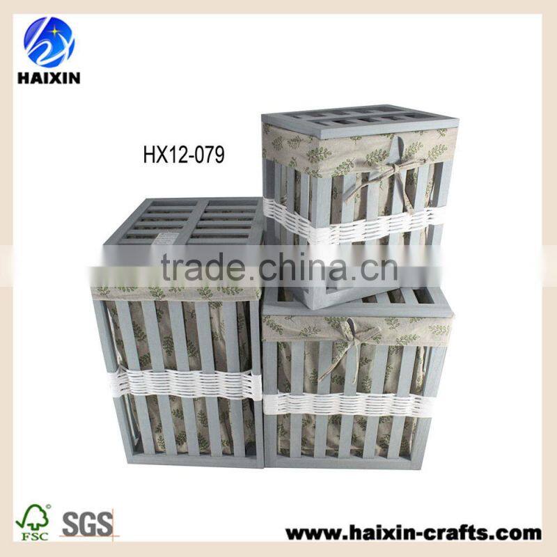 Wooden storage crate box