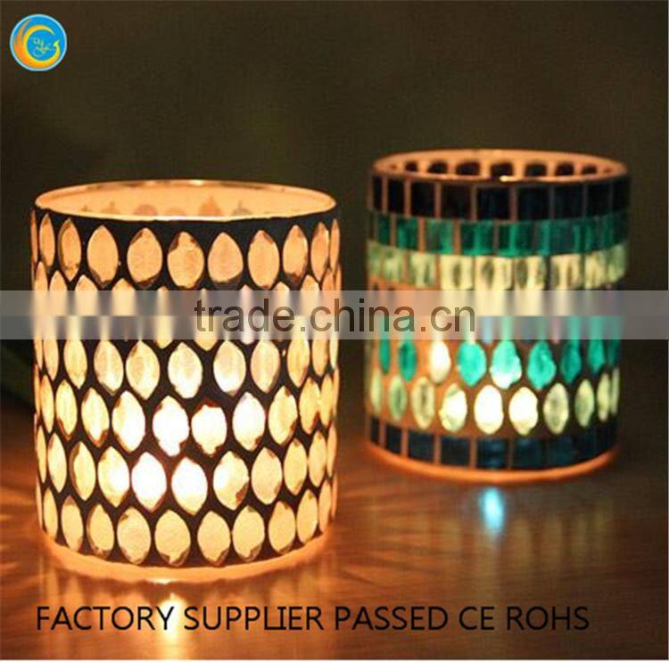 Glass mosaic candlestick