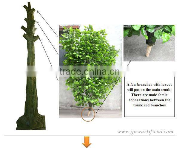 BTR027 GNW 15ft high artificial ficus microcarpa bonsai trees for Hotel and restaurant decoration