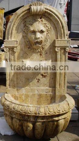 Outdoor lion wall fountains sculpture