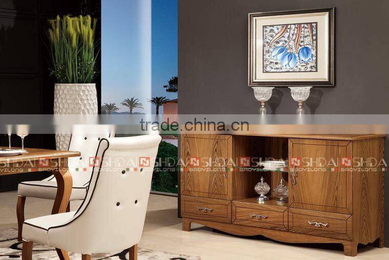 Buffet Walnut Sideboard Storage Furniture Cabinet Wood Drawers Furniture Decor N6329-RE