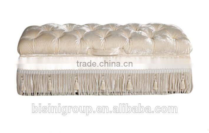 BISINI ivory color wooden upholstered dressing bench for bedroom - BF07-70322B