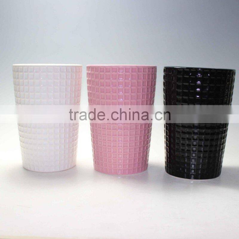 Hand made ceramic flower pot for home decorations