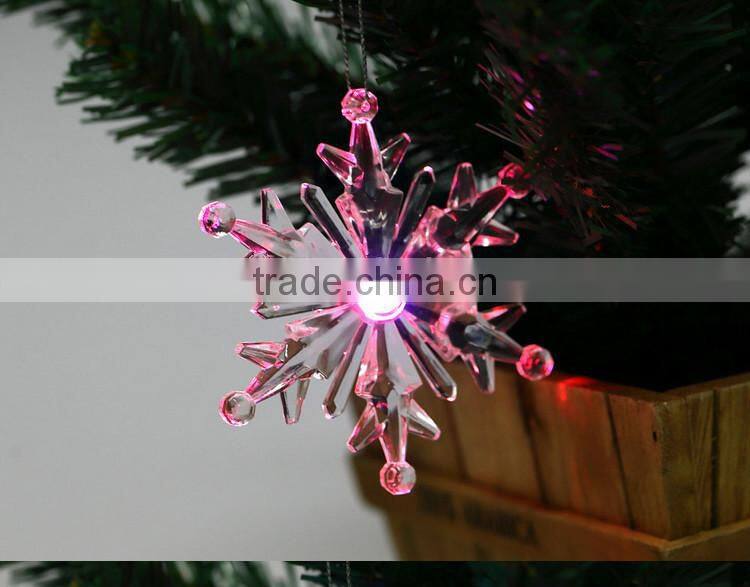 Acrylic crystal snowflake pendant with snowflake ornament