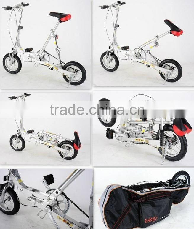 Small electric folding bike with aluminum frame