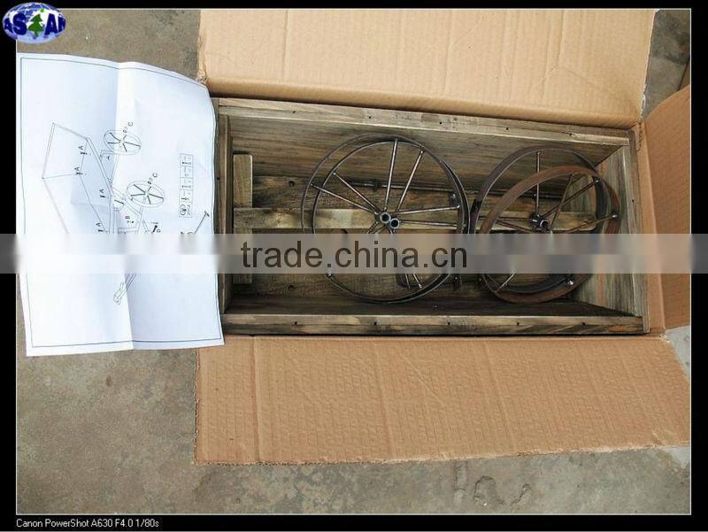 Mini wooden cart for flowers and plants