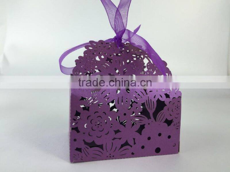 Customized foldable sweet candy box for wedding romantic paper wedding box