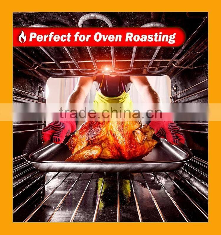 2017 Hot Heat Resistant Cooking Gloves Food Grade Silicone Grips Cooking Gloves