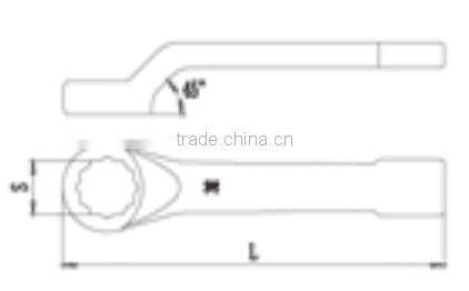 Offset Striking Box Wrench 27~120mm Hammer Striking Spanner Alloy Non Sparking Hand Tools Brass Spanner