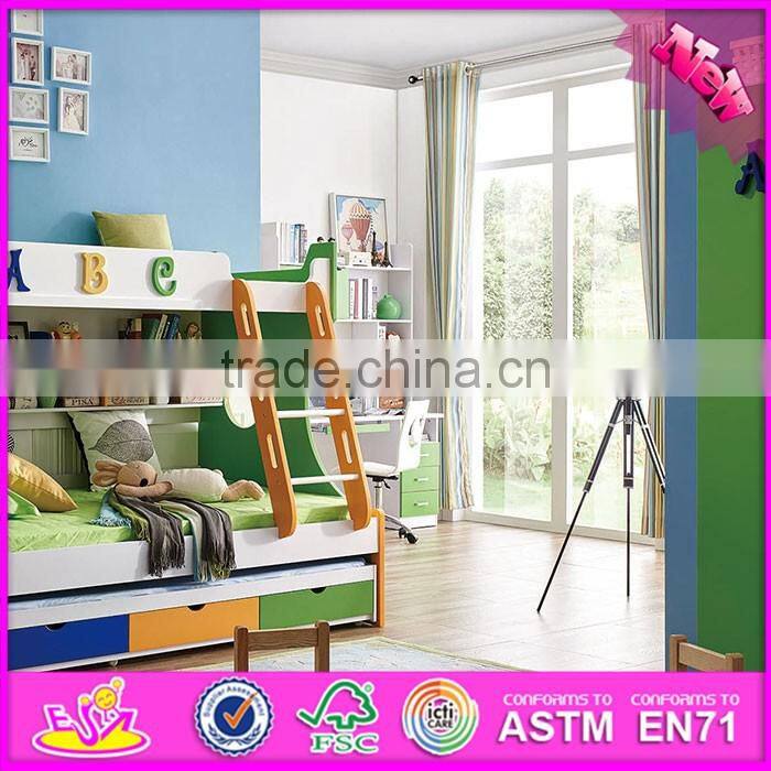 2016 wholesale fashion wooden children bedroom ideas W08H040