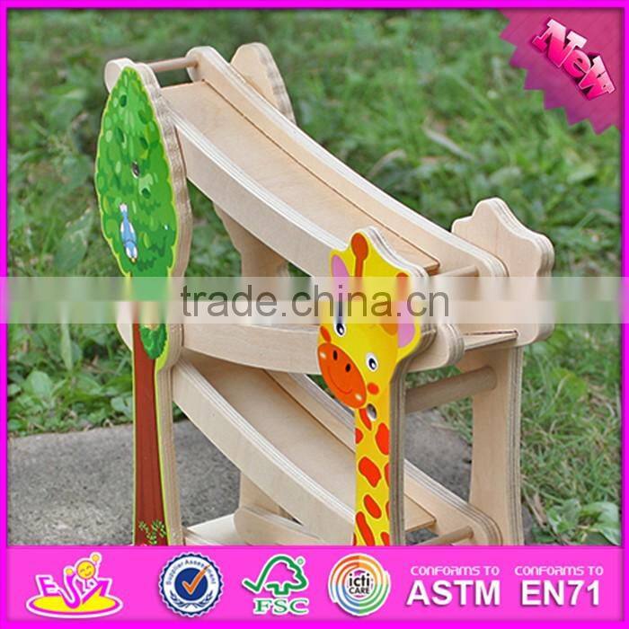 2016 new design funny children wooden ramp racing set W04E044