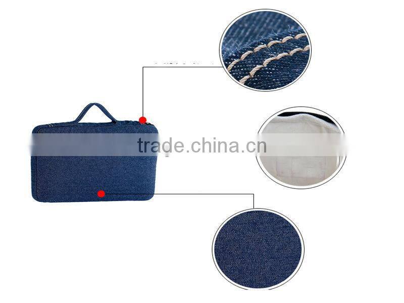 Denim Material Fashion Portable Laptop Bag