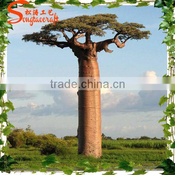 Guangzhou new design artificial tree locating at scenic certificate with SGS ISO outdoor gardens large artificial baoble tree