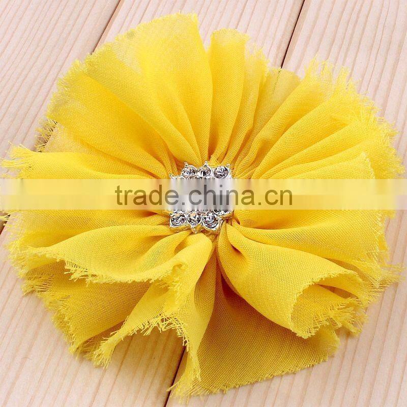handmade shabby chiffon flower clip for kids hair accessories