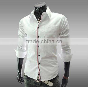 MOQ 5PCS Wholesale 2013 Collection New Mens Mercerized cotton Luxury Fashion Formal Casual Suits Slim Fit Dress Shirt