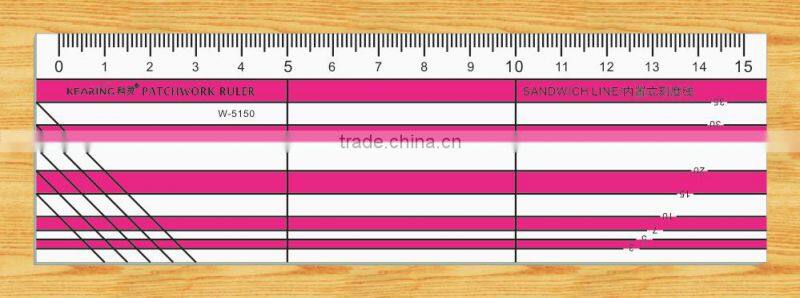 Kearing 5*15*0.12cm rectangle patchwork Grading rulers for sewing 1.2mm thickness Plastic Rulers# W5150