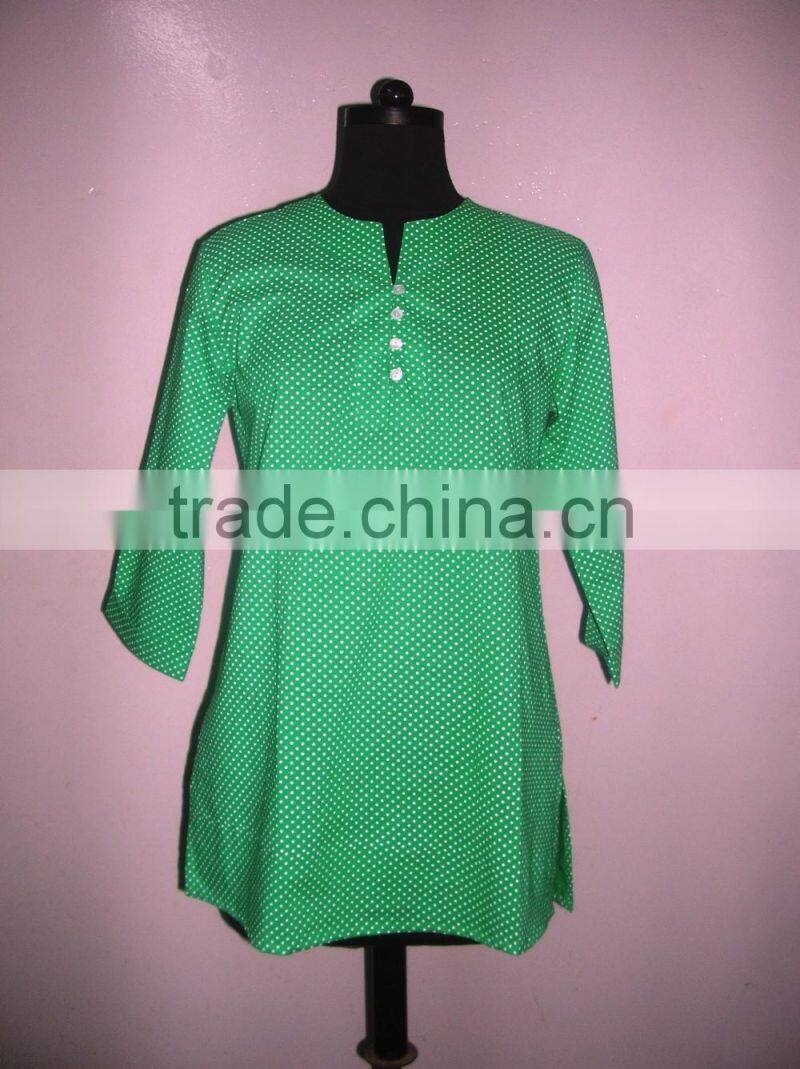 Polka Dot Cotton Tunic