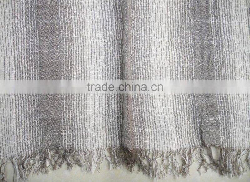 Fashion new stylish Arab Dubai Turkey lady men 100%viscose jacquard stripe rayon shawl