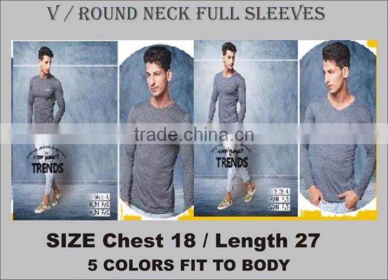V Neck Body Fit T-Shirts