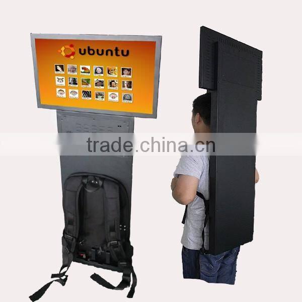 23.6inch led screen human walking billboard