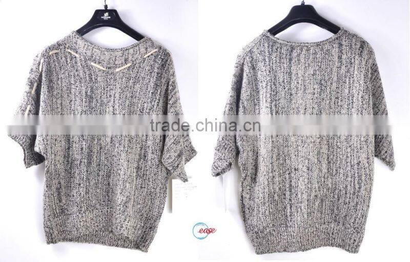 custom manufacturer for production bat sleeve lady sweater