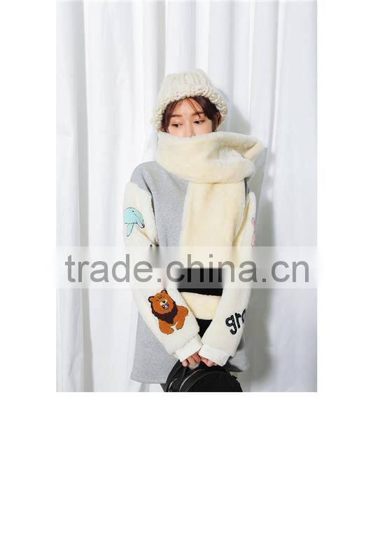 High quality faux rabbit fur long strip color woman winter fur long scarves with low price