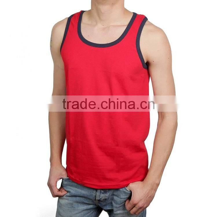 Latest Design Fashion Gym Wholesale 100 Cotton Blank Mens Tank Top