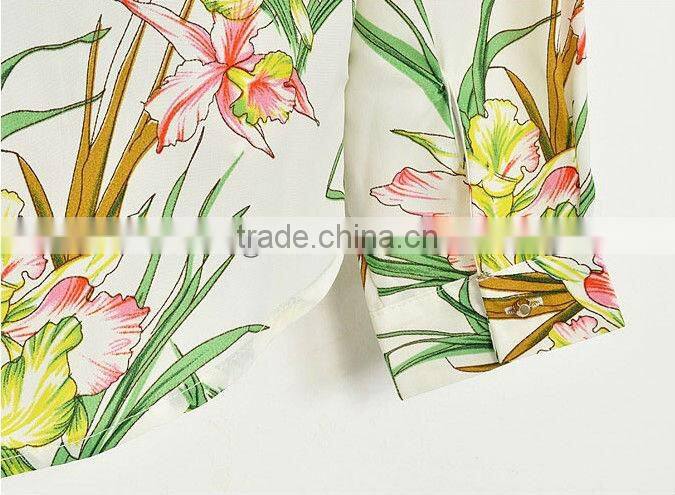 fancy chiffon shirts for fashion ladies wear/long sleeves shirt