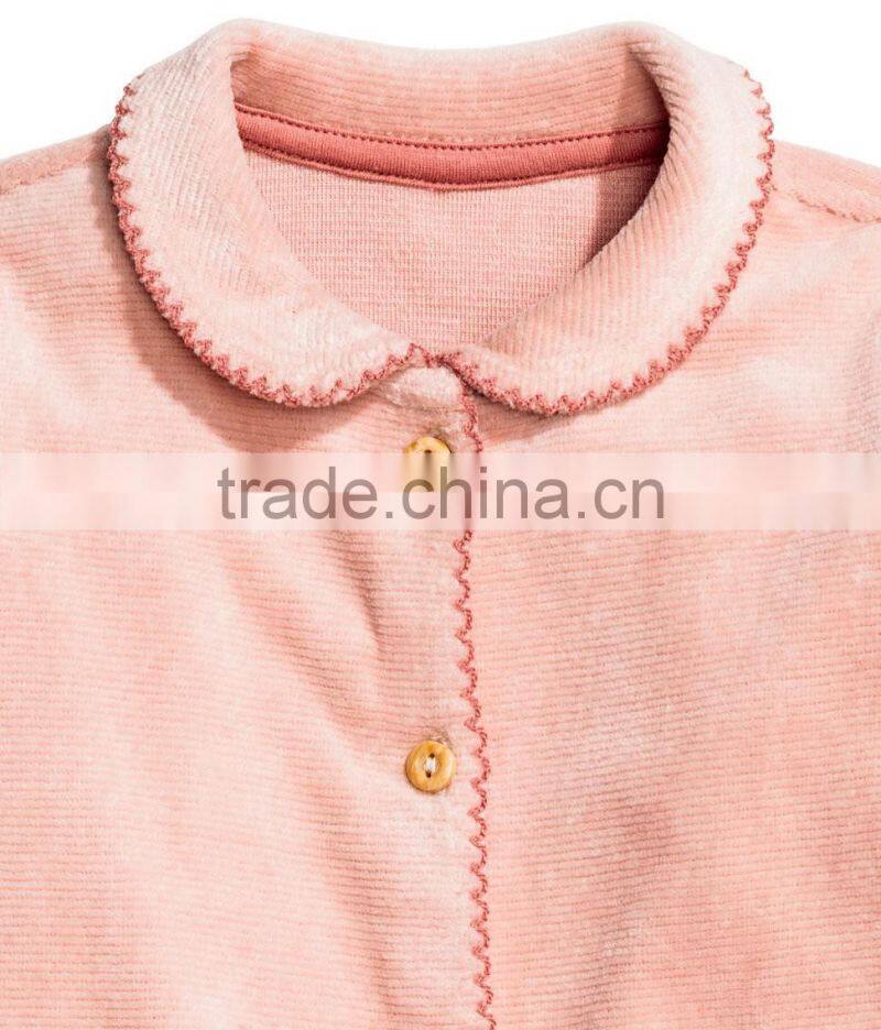 Velour soft cotton blend sleep jumpsuit one piece for kids