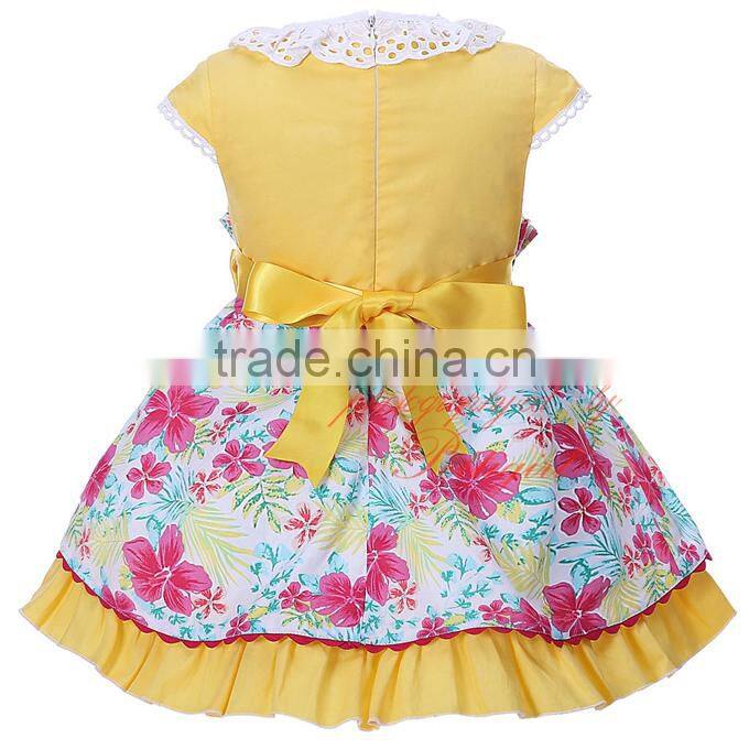 Easter yellow flower girl dresses baby clothes