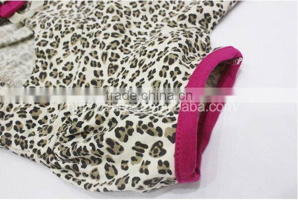 Custom wholesale turkish women pajama set leopard printing design women cotton pajamas