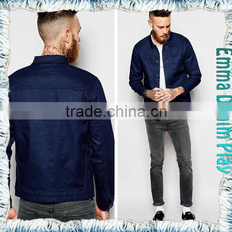 New 2015 Hot Selling Coat Super Fashion Indigo Denim Jacket for Men