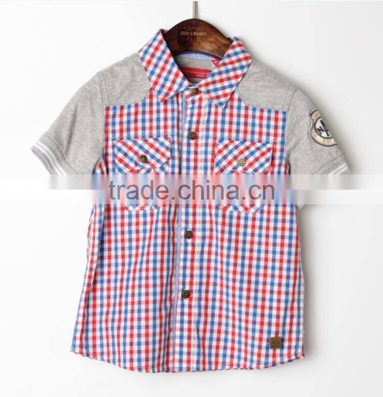 Summer cotton knit boys wear short sleeve children clothing kids shirt pattern of 2 3 4 5 6 7 8 9 10 years old