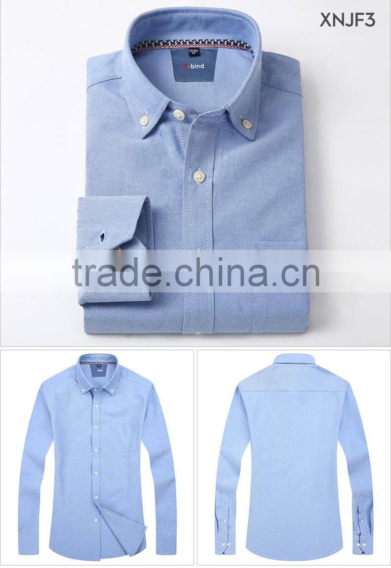 2016 spring season new arrival casual 50% cotton oxford model man shirt for China supplier