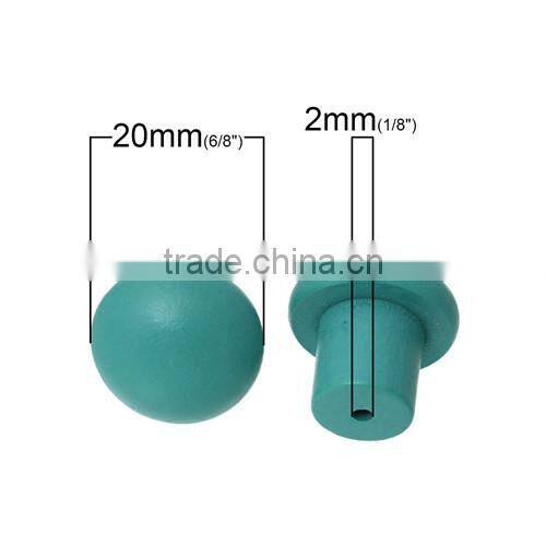 Malachite green Mushroom Wood Jewelry Case Box Drawer Pull Handle Knobs 20mmx20mm