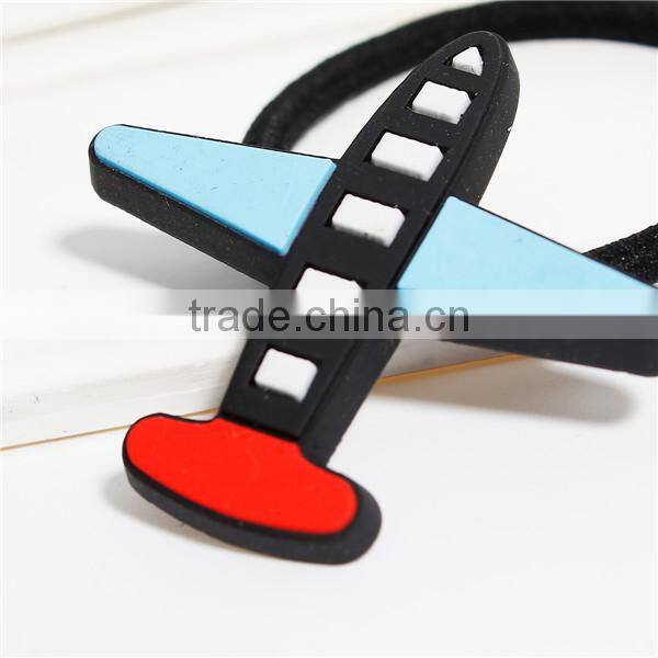 Silicone Hair Ties Airplane Multicolor Ponytail Holders Wholesale