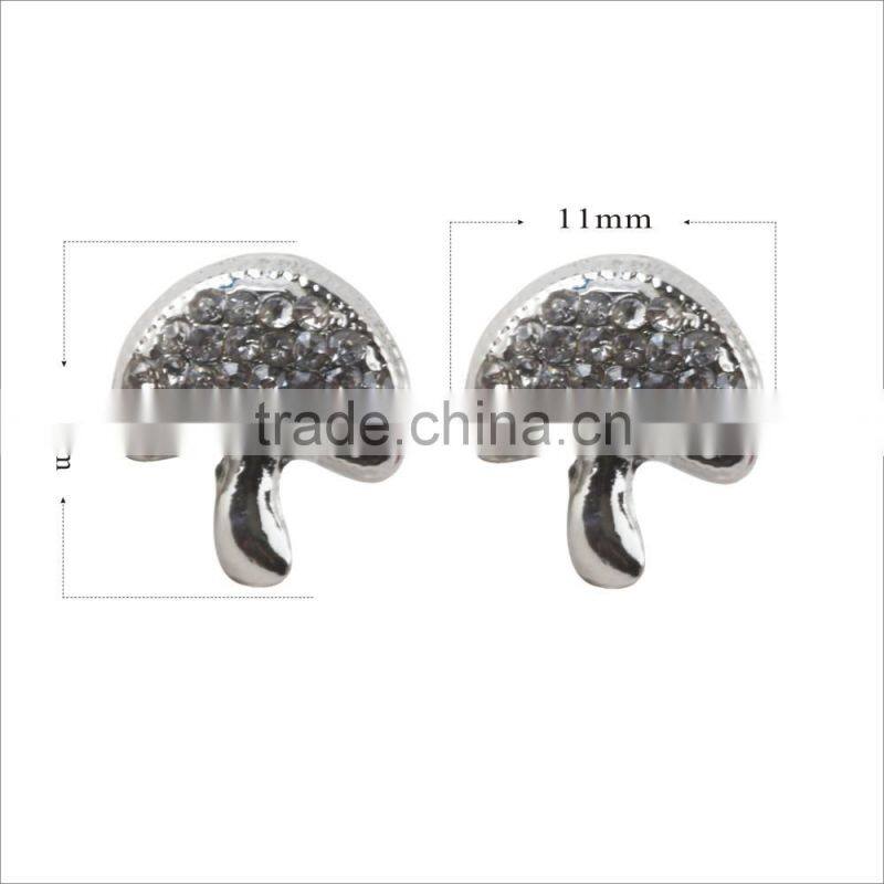 Customized Lovely Mushroom Pattern Sterling Silver 925 Earrings Young With Lowest Price Made In China Wholesale