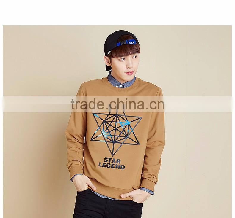 2016 Autumn Sweatshirt Men's Crewneck Long Sleeve Pullover Sweatshirt,Wholesale Casual Crewneck Printed Pullover Sweatshirts