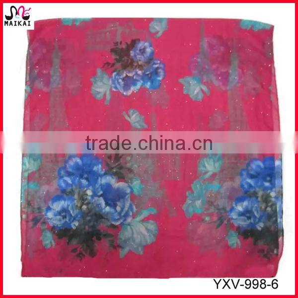 New design winter fashion heart printed muslim scarf