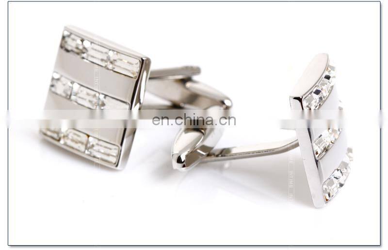 New Crystal 4 color Plated Cufflink