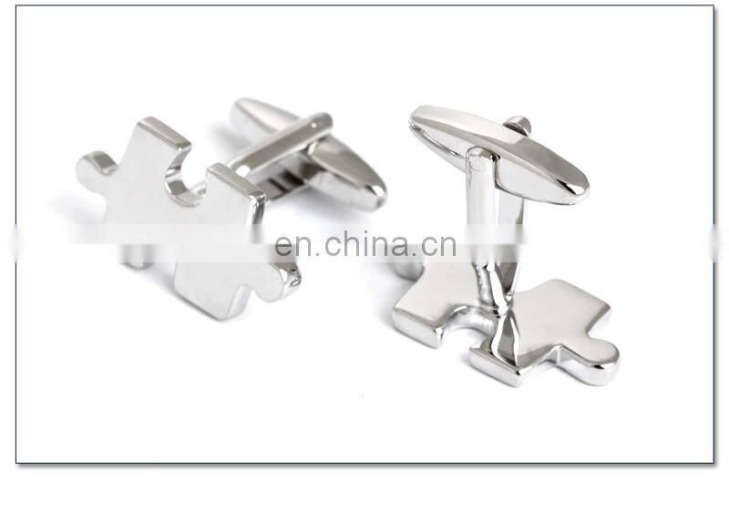 Novelty Silver Jigsaw Shirt Cufflinks