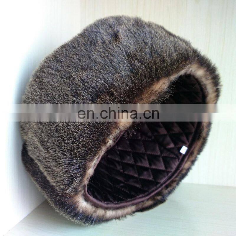 Seal fur trapper leather fur hat for winter wear