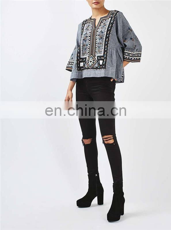 New Fashionable Patch Work Blouse Designs All Hot Sexy Women Blouse and Shirt for Ladies African Style