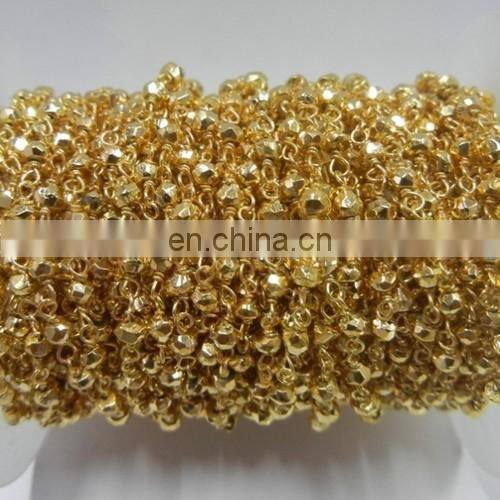 Ethiopian Opal Gemstone Wire Wrapped Chain