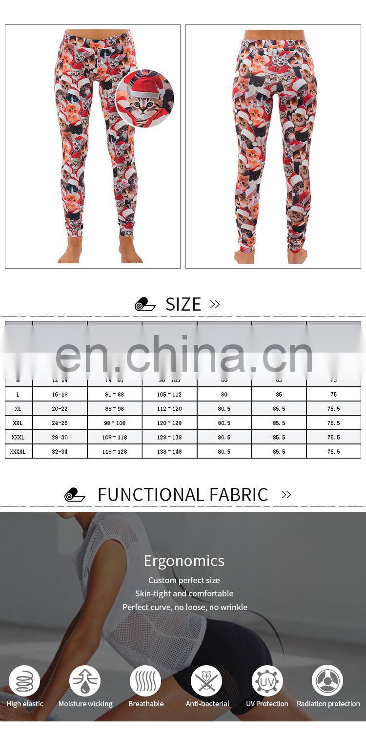 sexy compression tights dri fit running push up fitness womens printed always christmas leggings