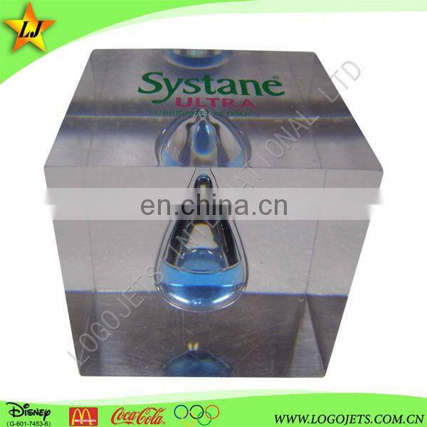 Promotion gift custom 3d Crystal Tears keychain/key chain for tourist souvenirs