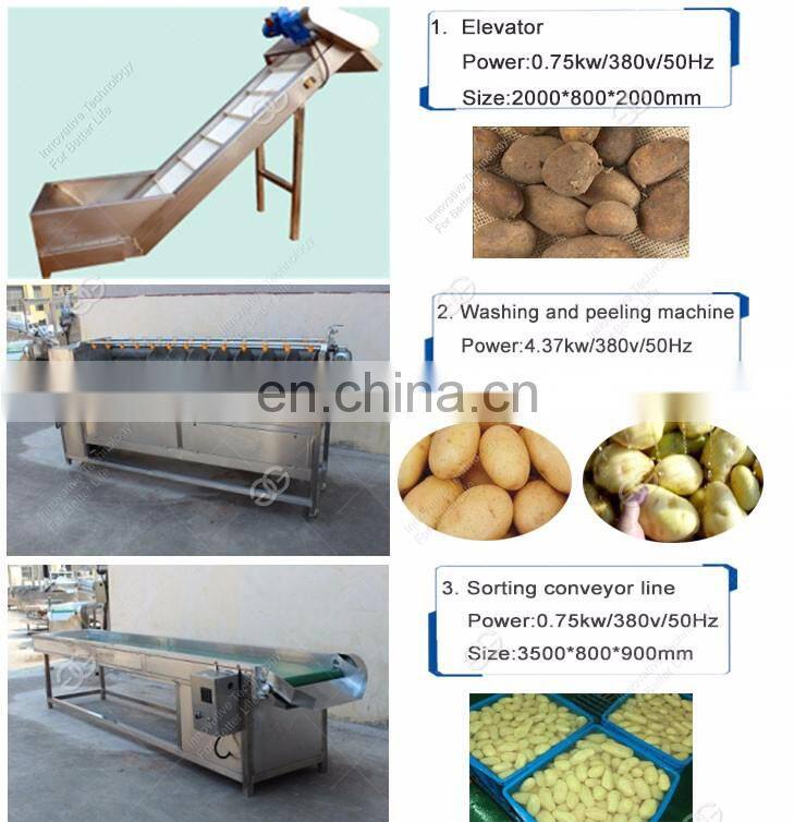 Hot Sale Full Automatic Fresh Frozen French Fries Production Line Pringle Potato Chips Making Machine For Sale