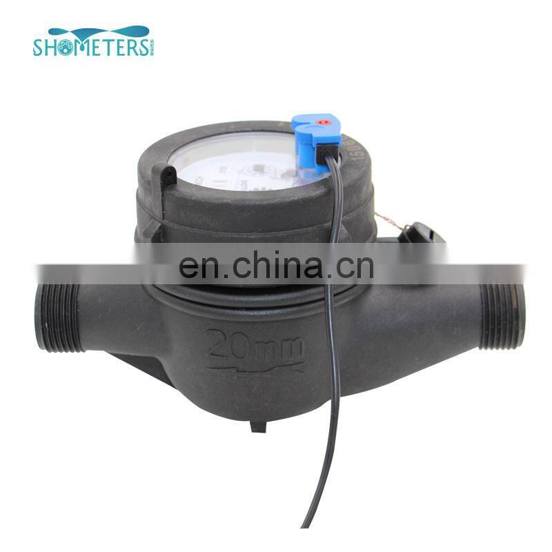 Low cost   plastic multi jet water meter with  pulse output